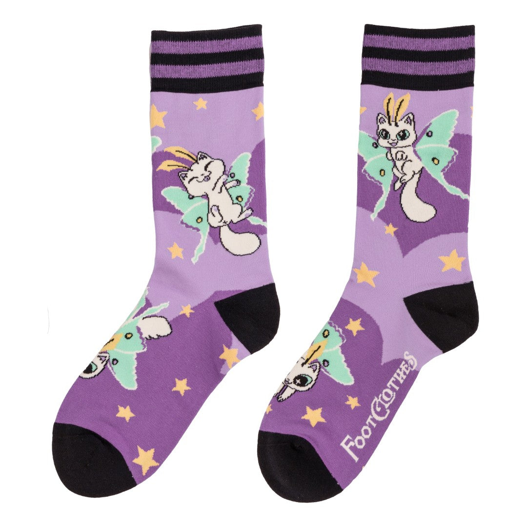 Kitty Moths Crew Socks-2