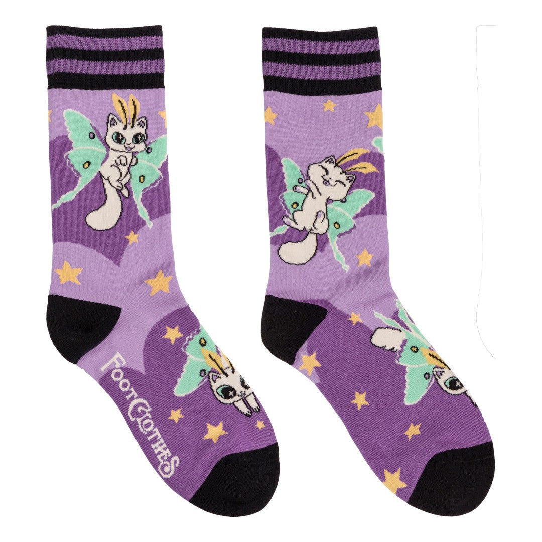 Kitty Moths Crew Socks-1