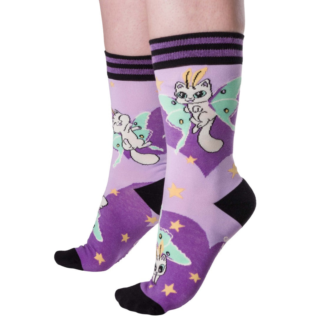Kitty Moths Crew Socks-4
