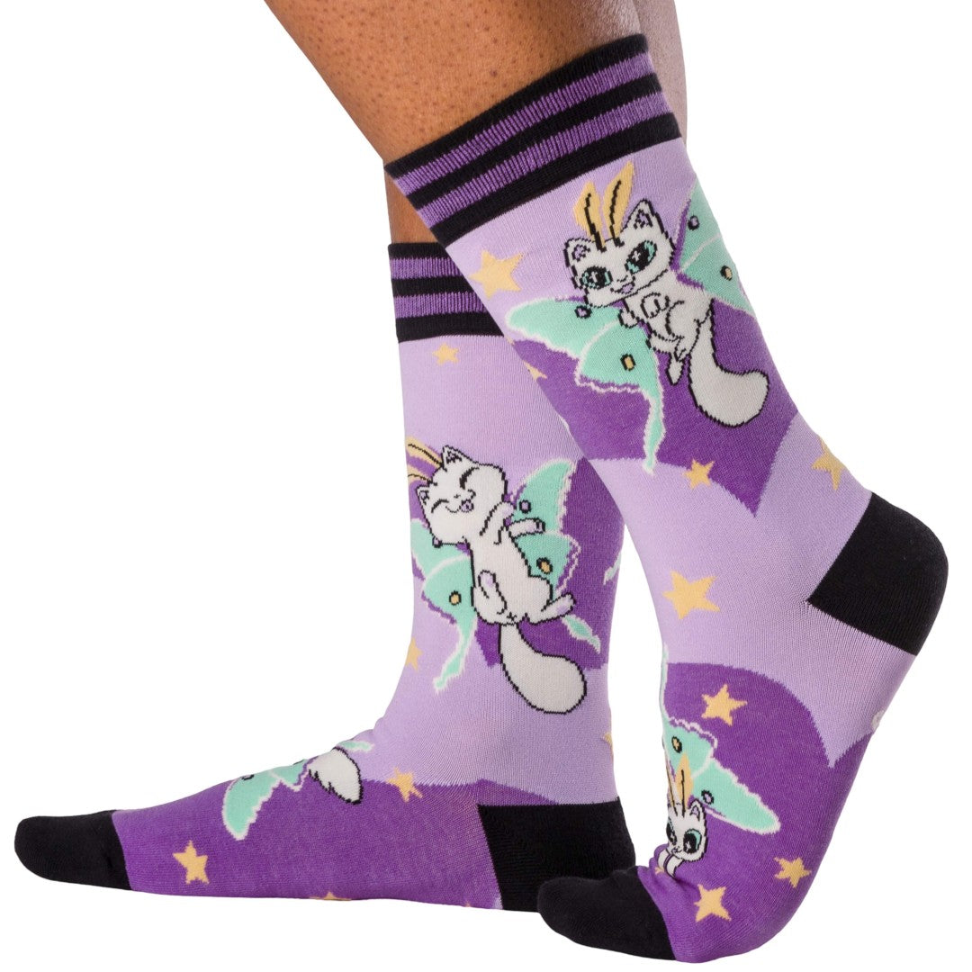 Kitty Moths Crew Socks-3