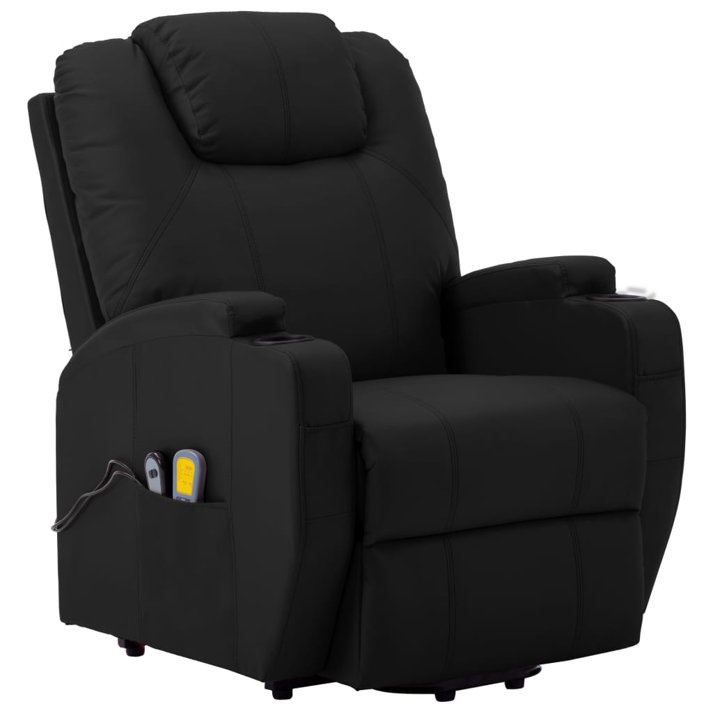 vidaXL Power Lift Recliner Electric Lift Chair for Home Theater Faux Leather-3