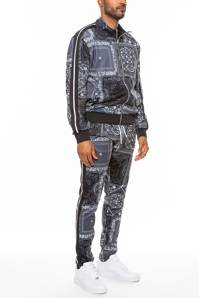 Paisley All Over Print Track Jacket Set-2