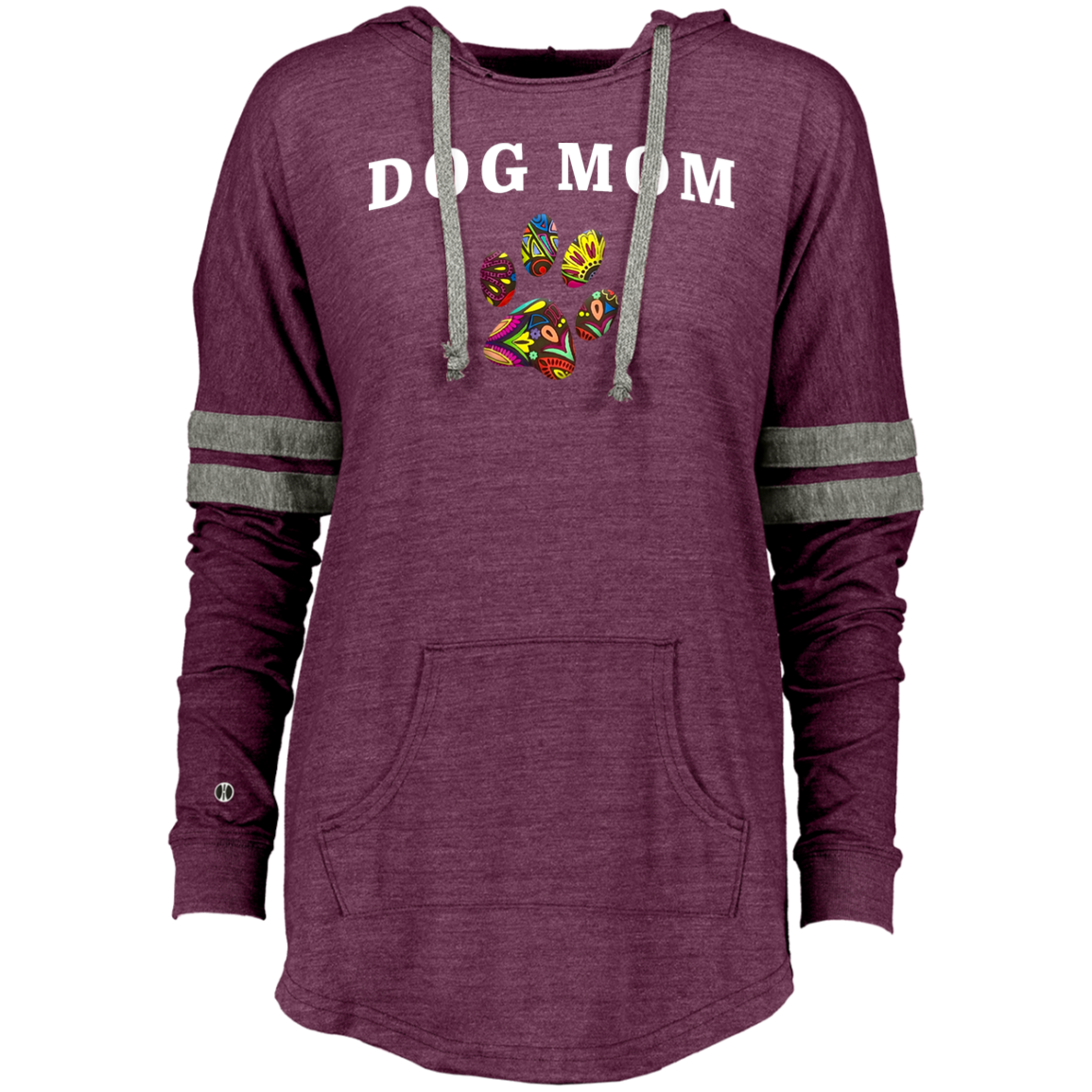 Ladies Hooded Pullover Dog Mom-3