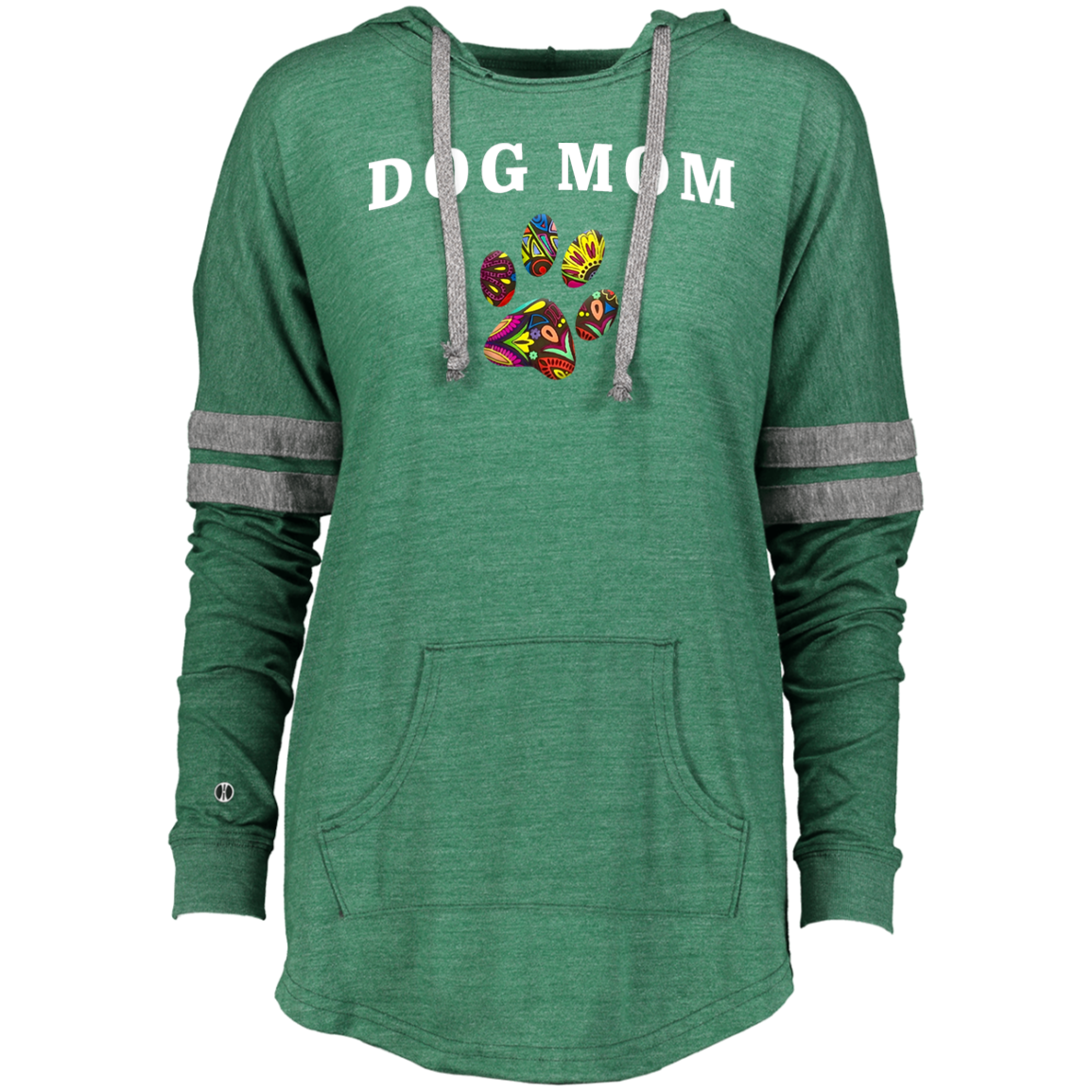 Ladies Hooded Pullover Dog Mom-2