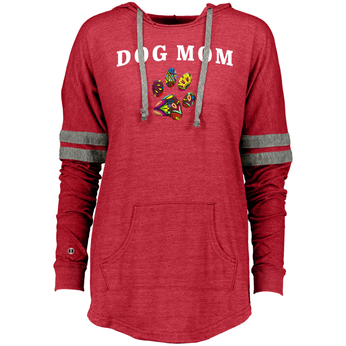 Ladies Hooded Pullover Dog Mom-7
