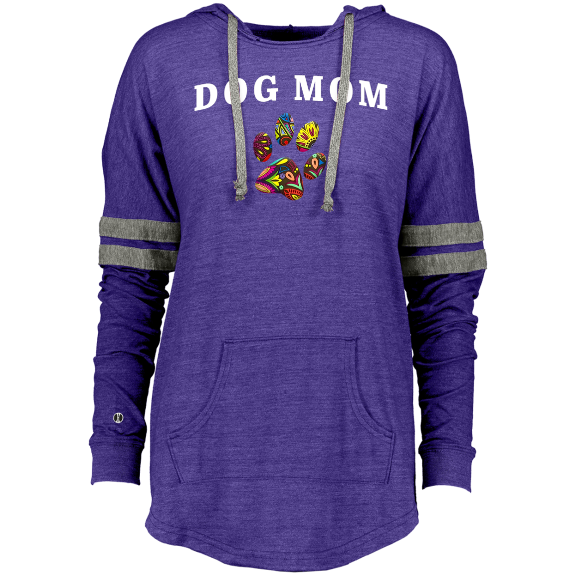 Ladies Hooded Pullover Dog Mom-5