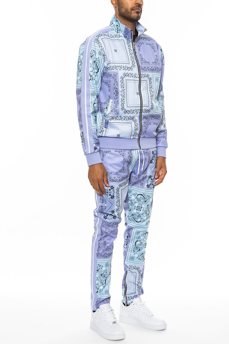 Paisley All Over Print Track Jacket Set-4