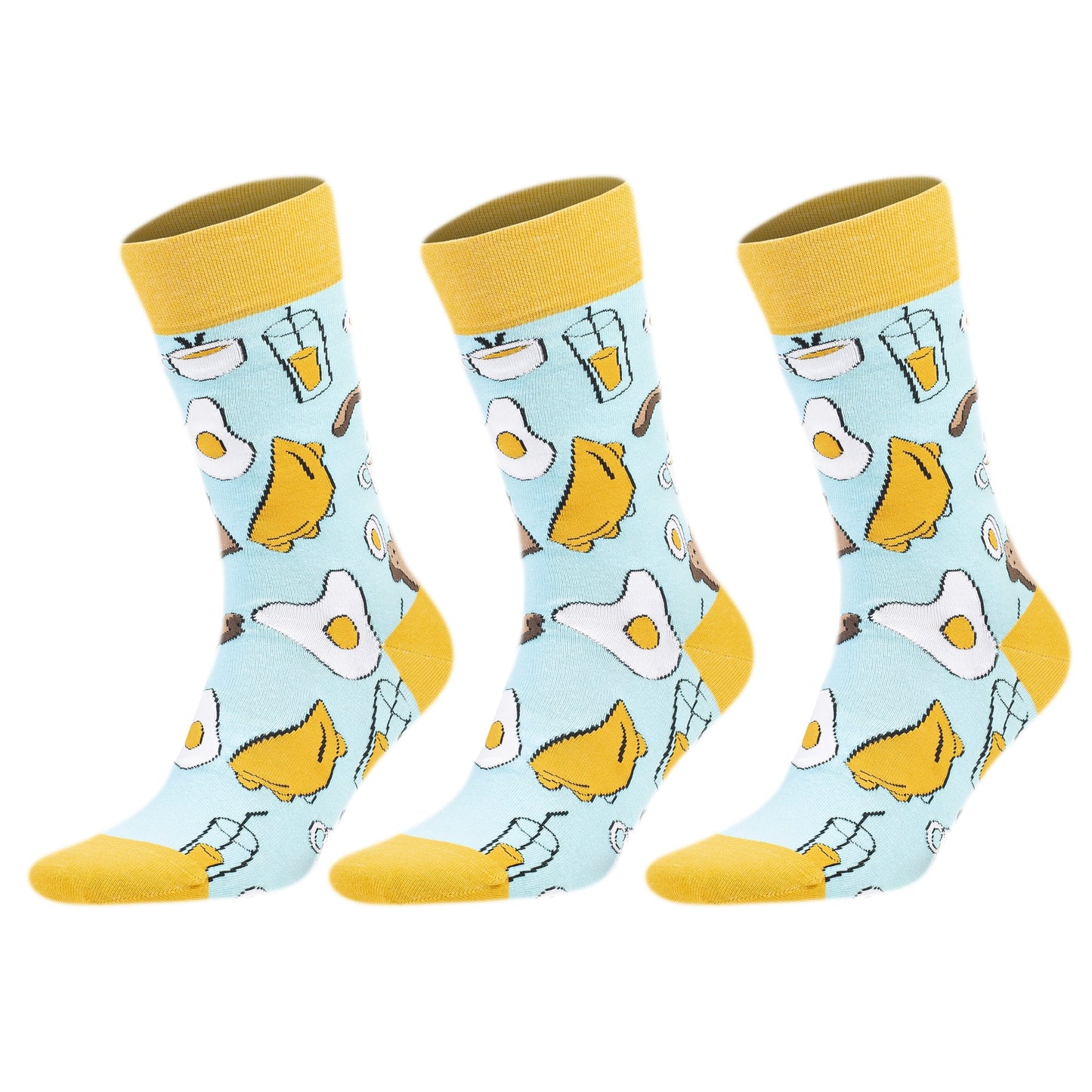 3 Pairs Men's & Women's Colorful Novelty Crew Socks β Fun Cotton Dress Socks-0