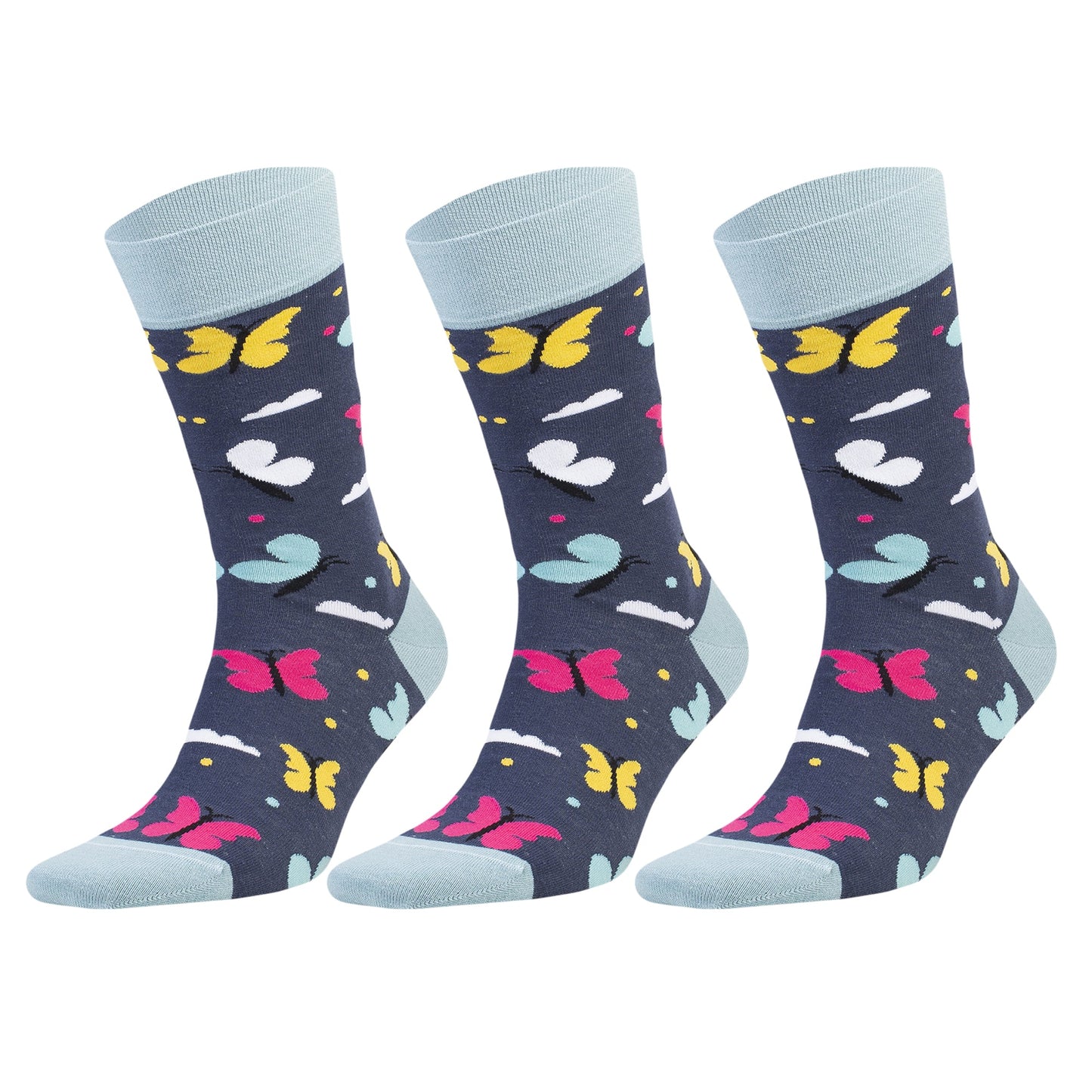 3 Pairs Men's & Women's Colorful Novelty Crew Socks β Fun Cotton Dress Socks-9