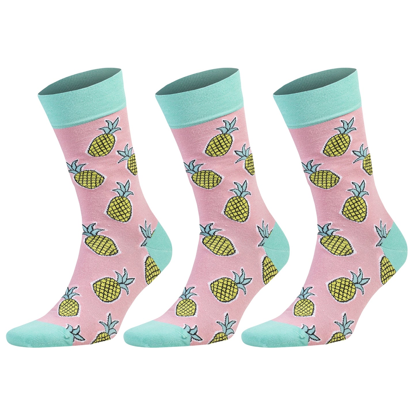 3 Pairs Men's & Women's Colorful Novelty Crew Socks β Fun Cotton Dress Socks-5