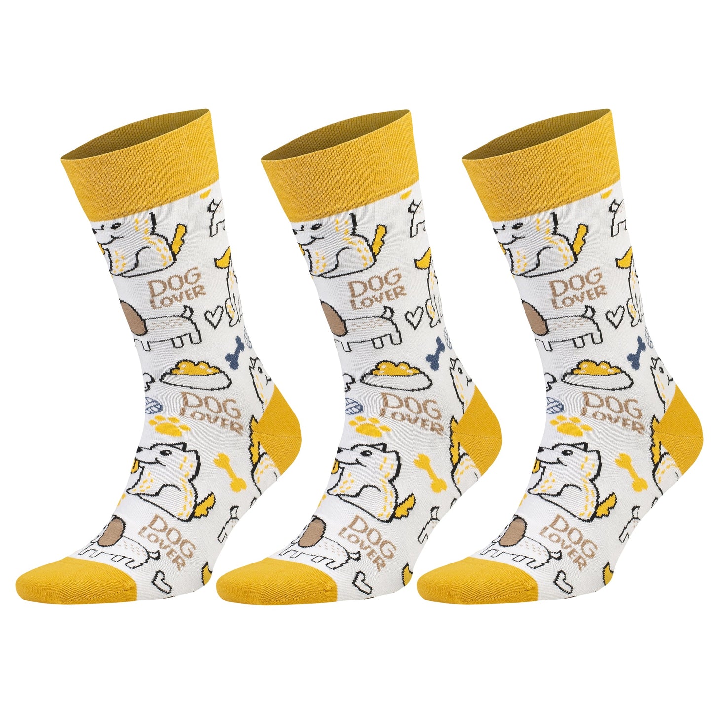 3 Pairs Men's & Women's Colorful Novelty Crew Socks β Fun Cotton Dress Socks-6
