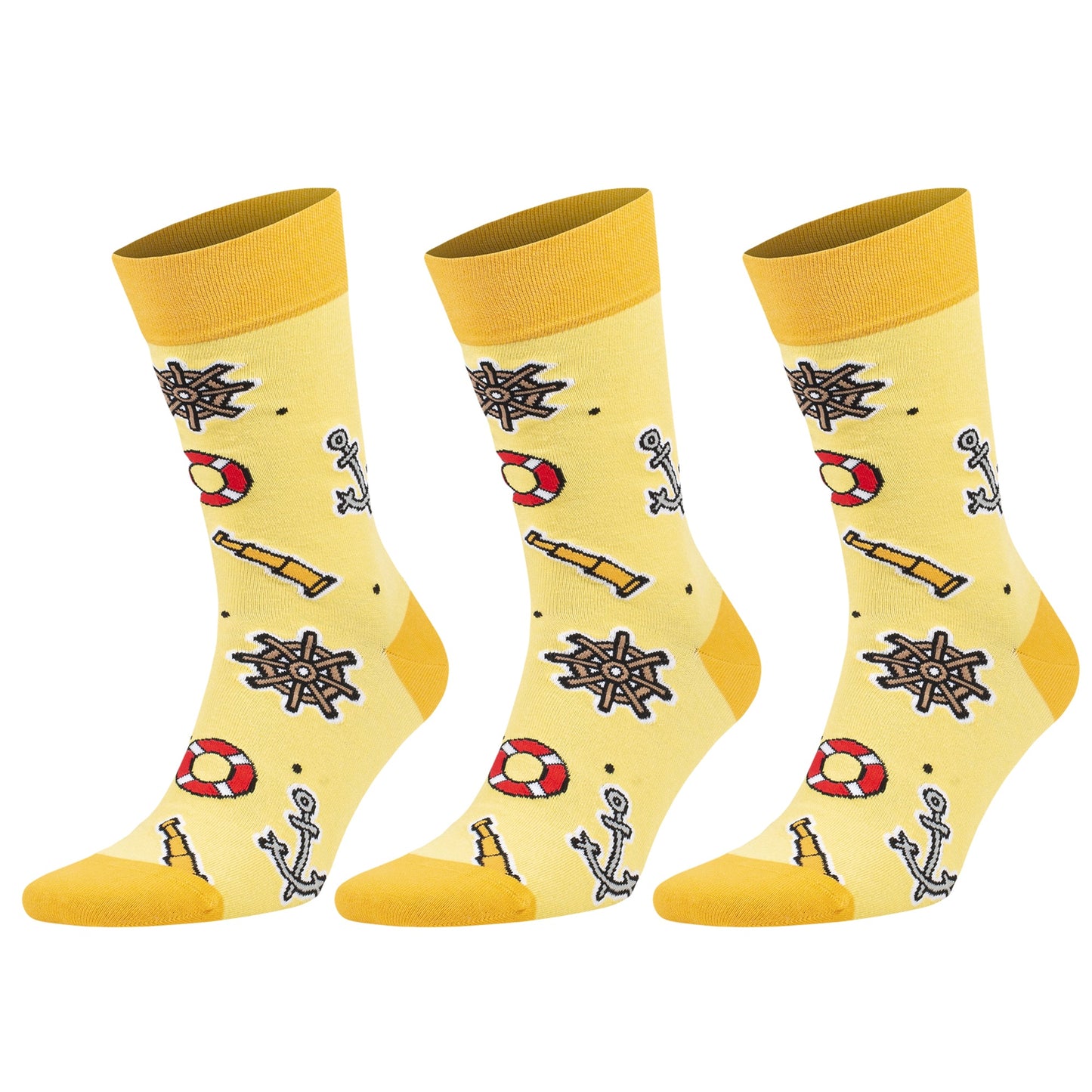 3 Pairs Men's & Women's Colorful Novelty Crew Socks β Fun Cotton Dress Socks-8