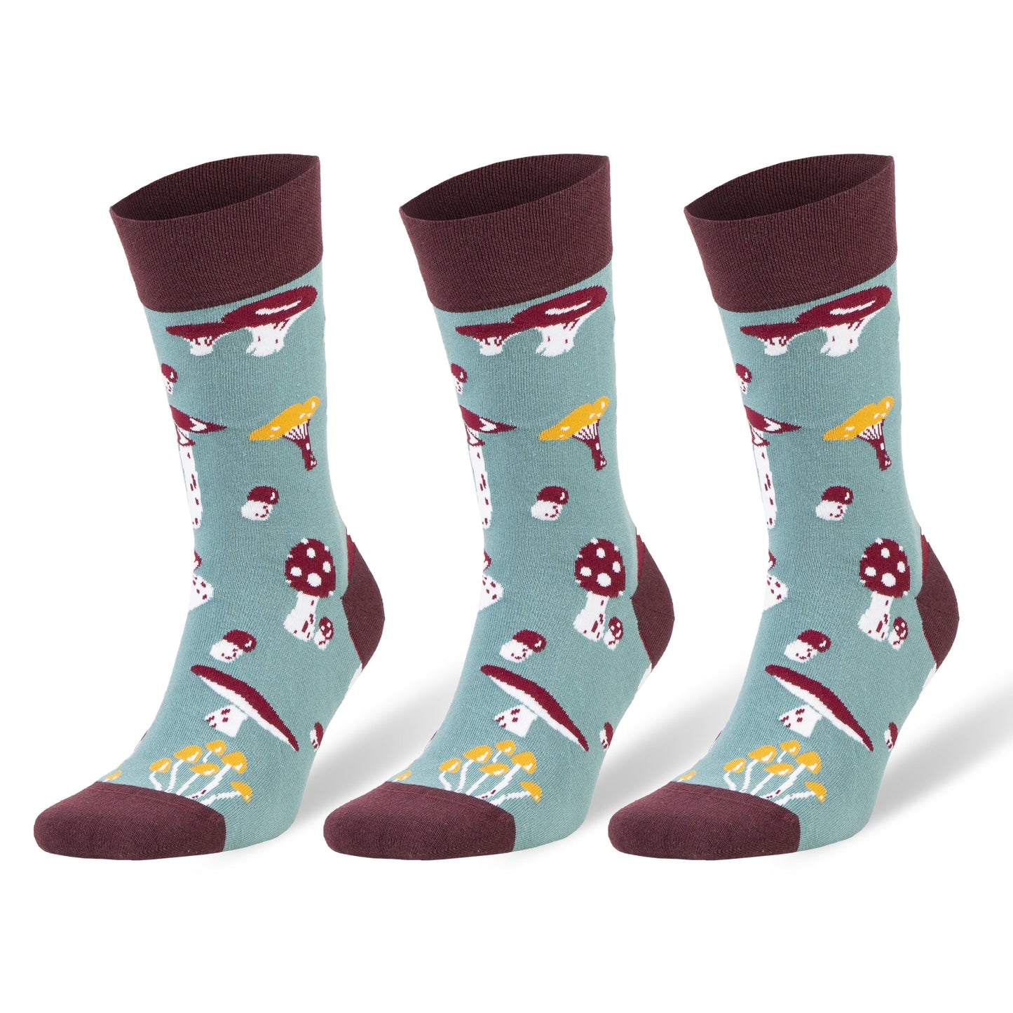 3 Pairs Men's & Women's Colorful Novelty Crew Socks β Fun Cotton Dress Socks-12