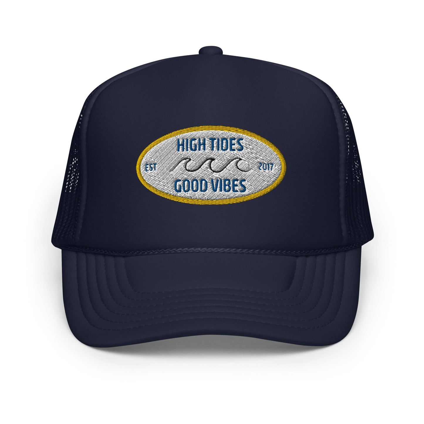 High Tides Good Vibes Foam Trucker Hat-4