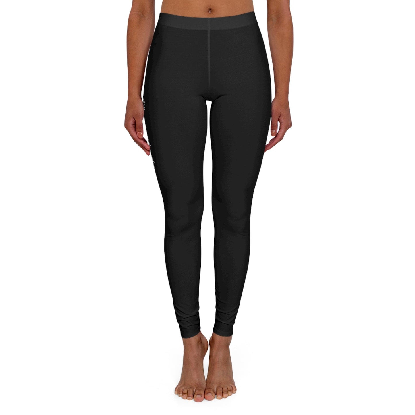 Womens Black Fitness Leggings - Say it Soul - Walking Testimony T-shirt - Christian - Religious - Faith-based - Inspirational Clothing-1