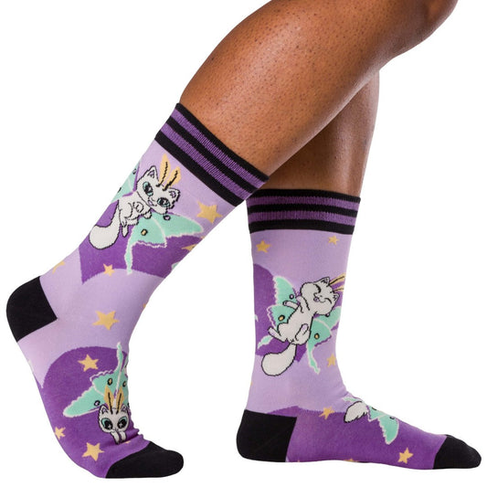 Kitty Moths Crew Socks-0