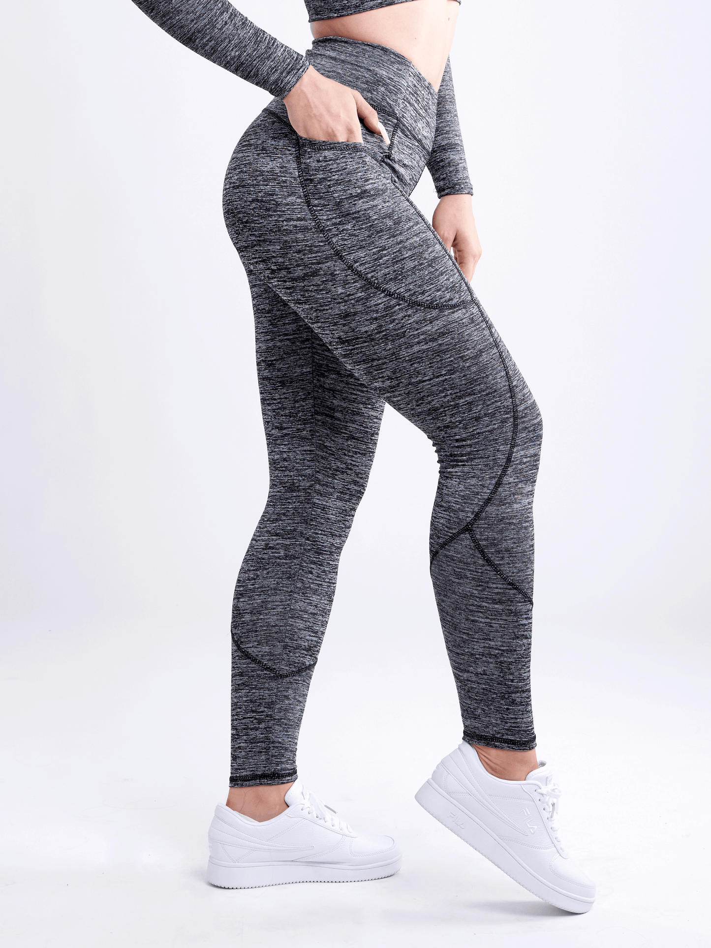 JupiterGear High-Waisted Classic Gym Leggings with Side Pockets-6