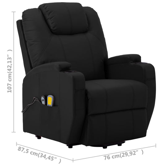 vidaXL Power Lift Recliner Electric Lift Chair for Home Theater Faux Leather-0