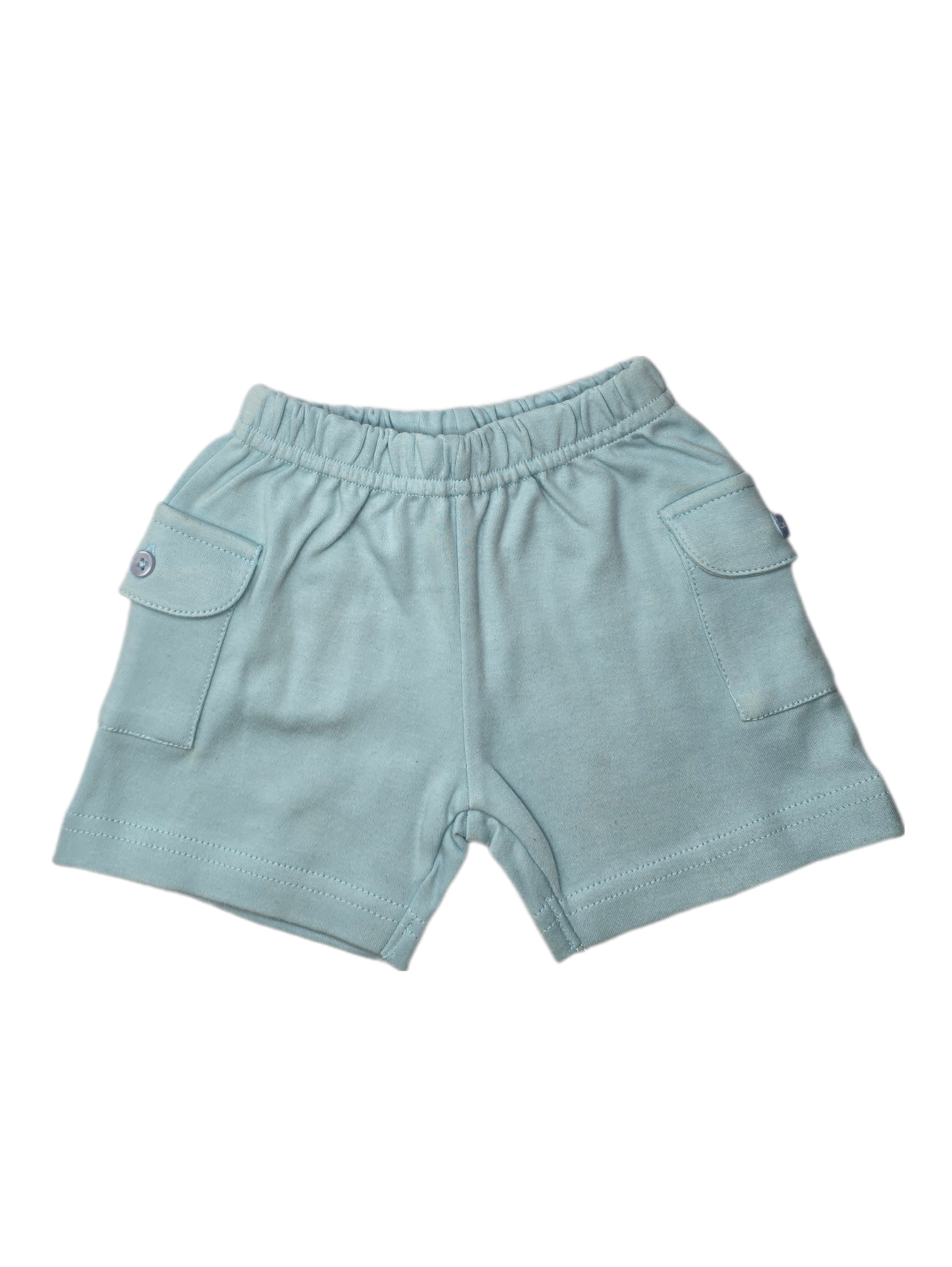Blue Cargo Shorts-0