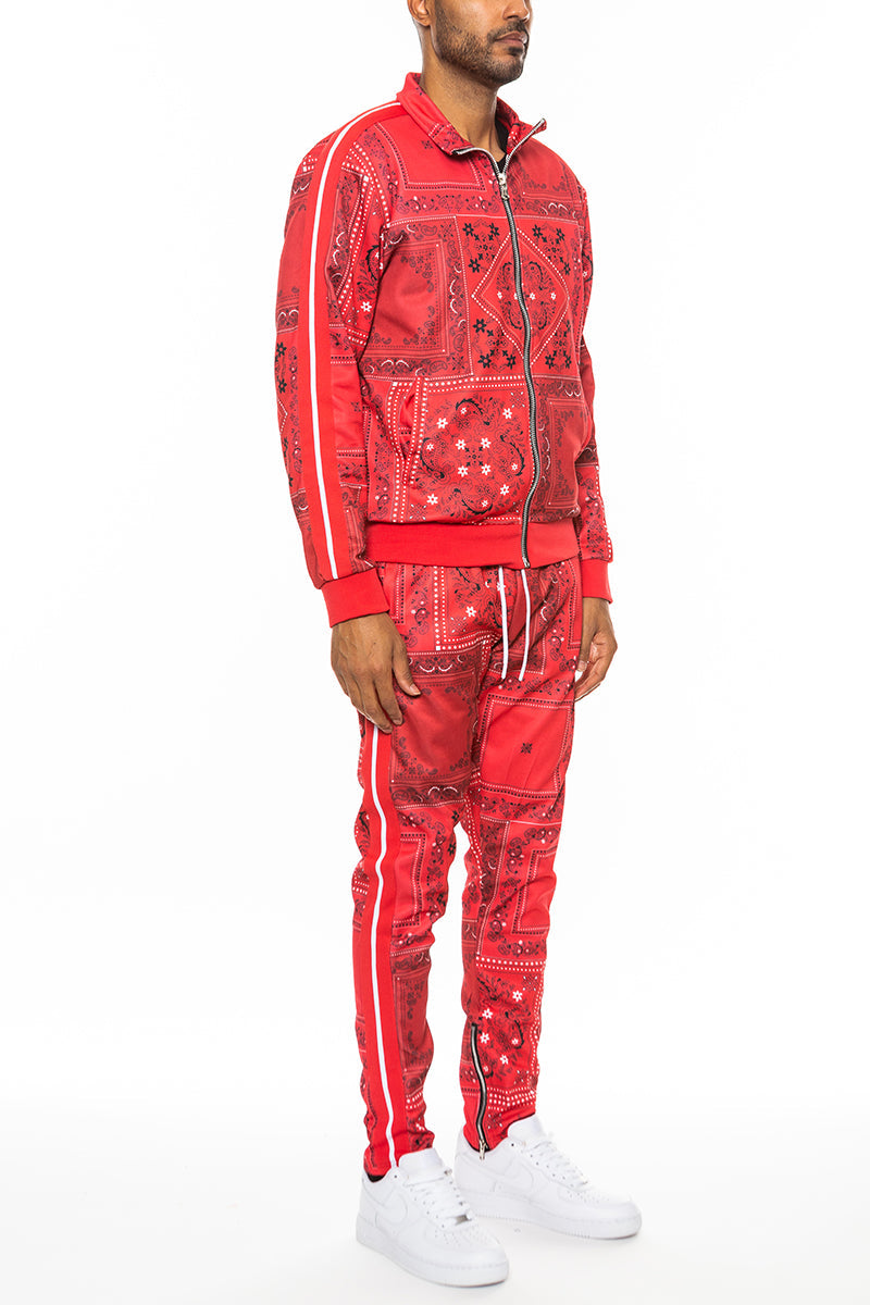 Paisley All Over Print Track Jacket Set-5