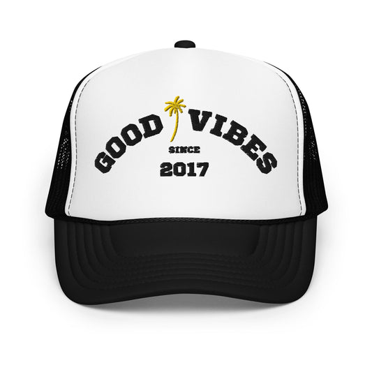 Beachy Good Vibes Foam Trucker Hat-0