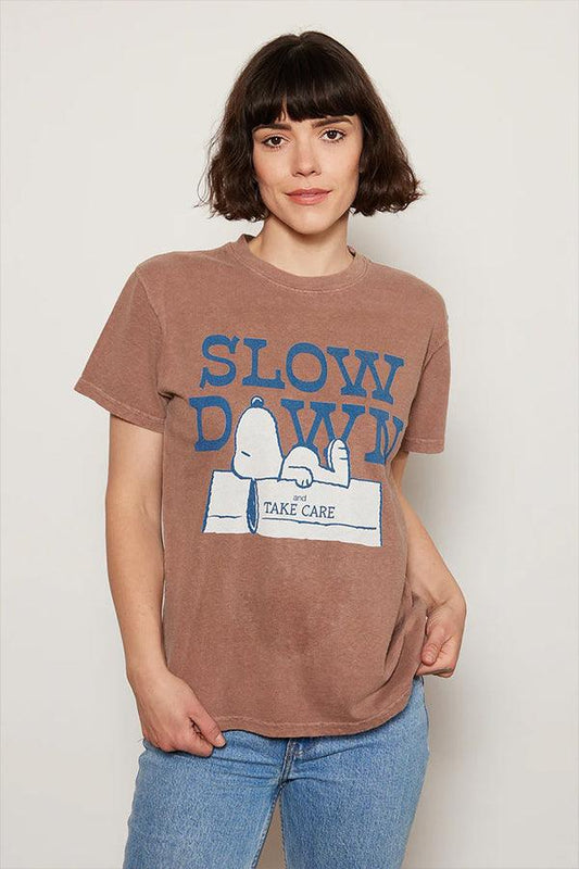 Peanuts Slow Down Tee-0